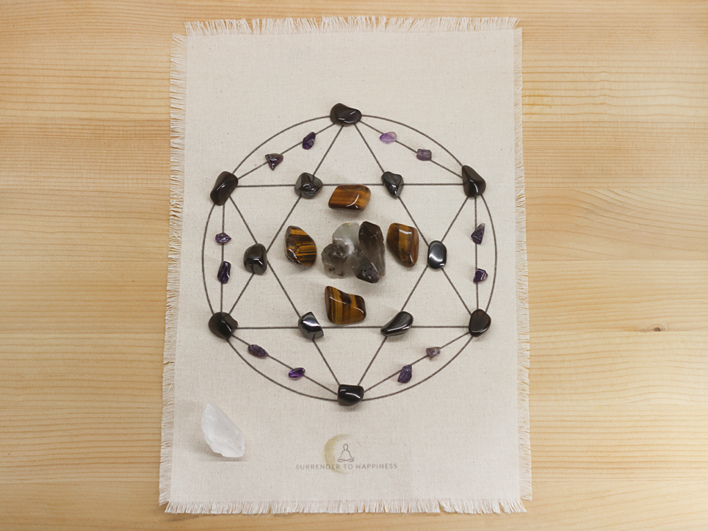 Protection Stones Crystal Grid Kit At Surrender To Happiness