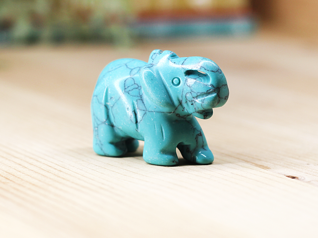Turquoise Gemstone Elephant