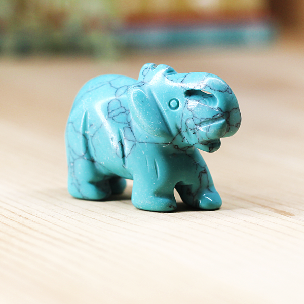 Turquoise Gemstone Elephant