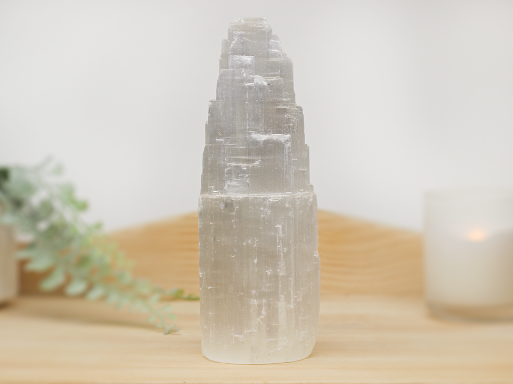 Large Selenite Tower At Surrender To Happiness