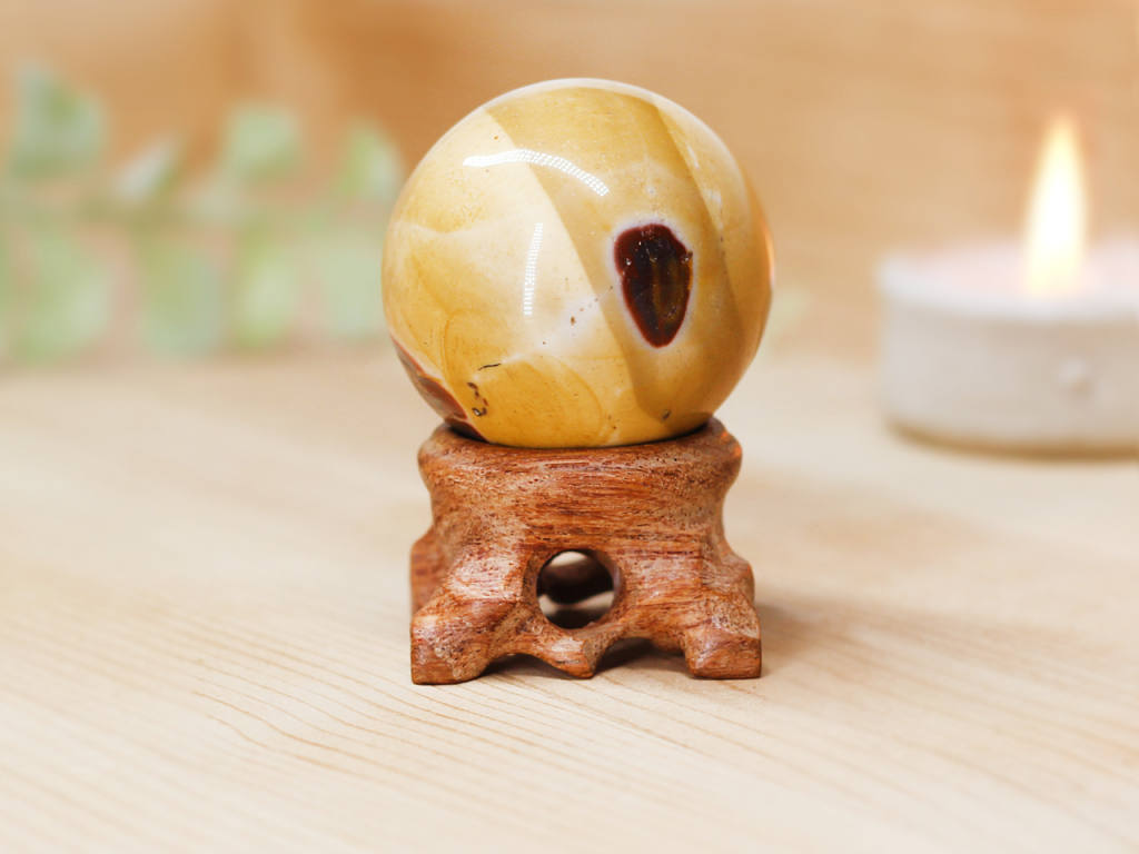 Mookaite Sphere On Stand At Surrender To Happiness