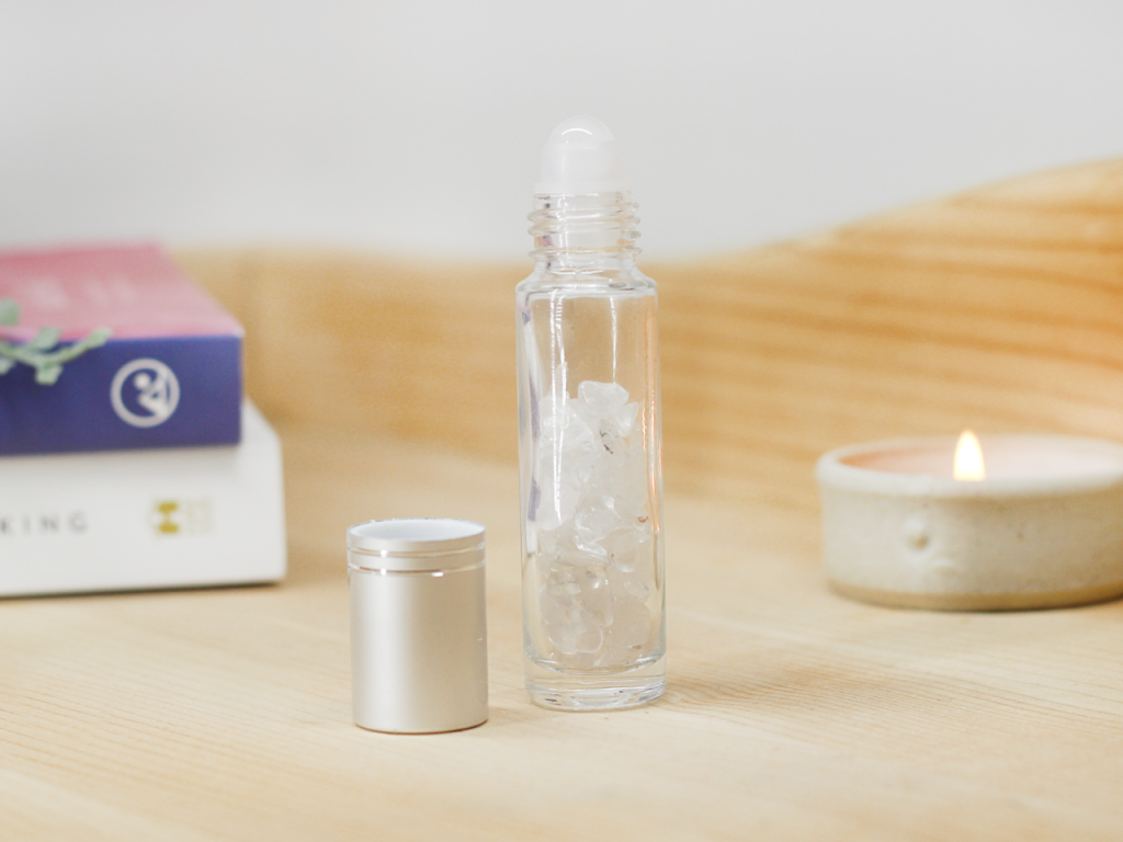 Clear Quartz Gemstone Roller