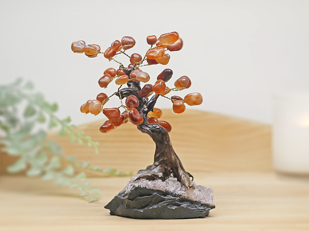 Carnelian gemstone tree for valentines day

