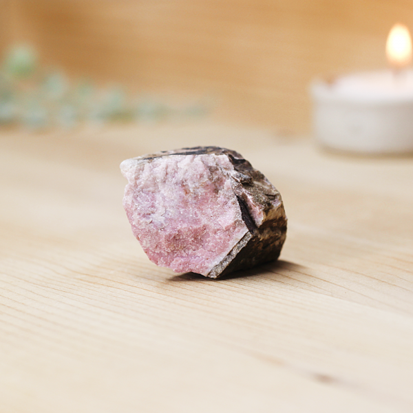 Rhodonite Rough Crystal For Valentines Day