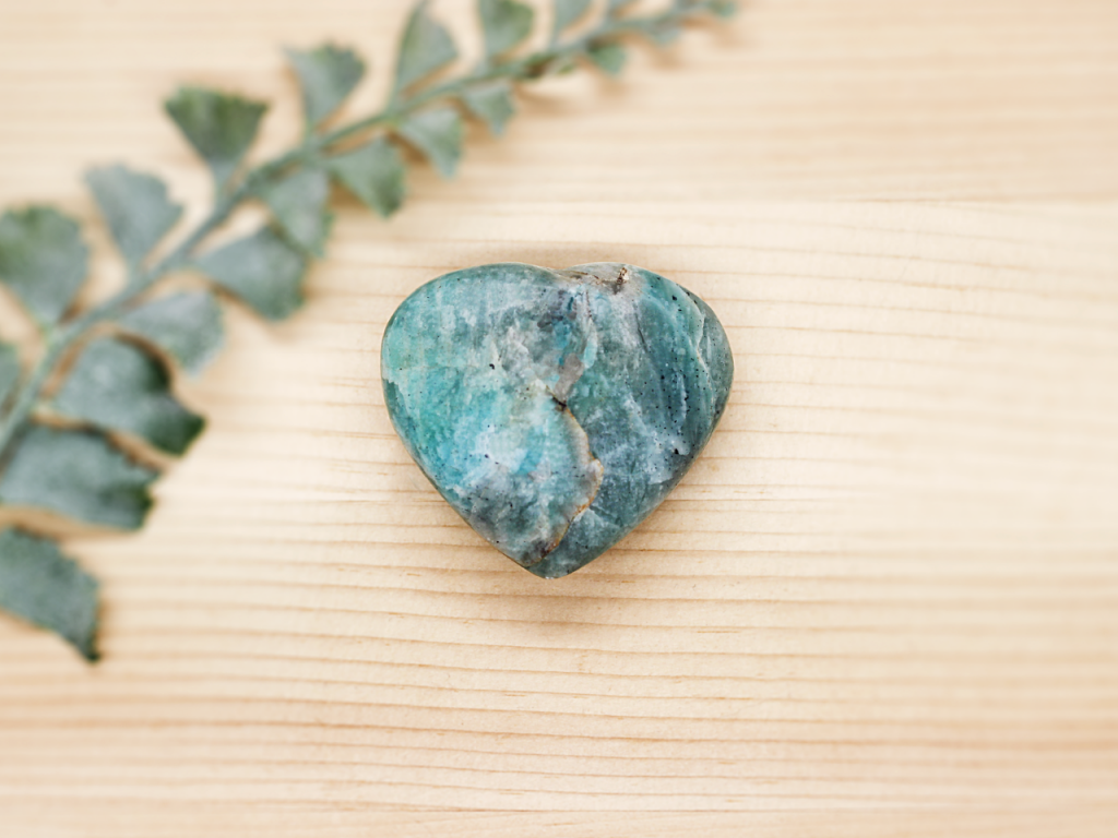 Amazonite Heart At Surrender To Happiness