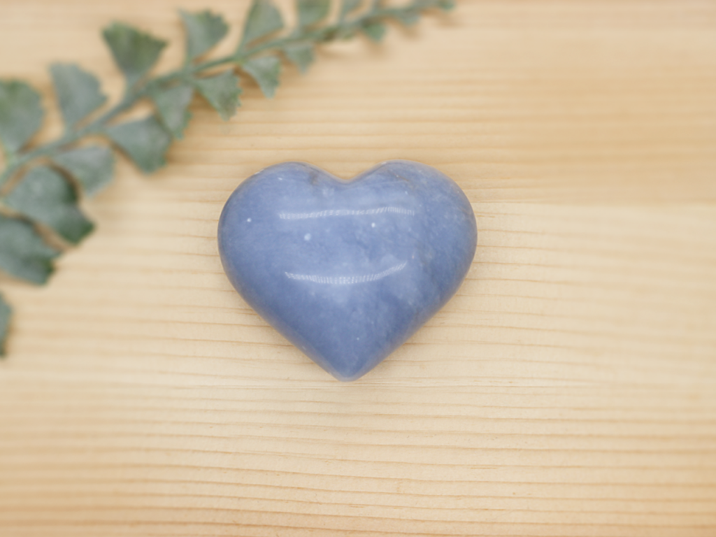Angelite Heart At Surrender To Happiness