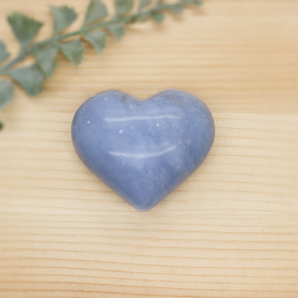 Angelite Heart At Surrender To Happiness