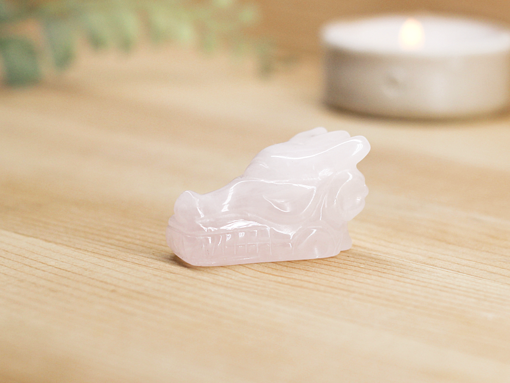 Rose Quartz Dragon Head At Surrender To Happiness