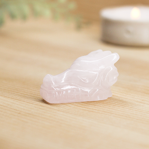 Rose Quartz Dragon Head At Surrender To Happiness