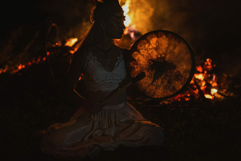 shamanic full moon drumming ritual